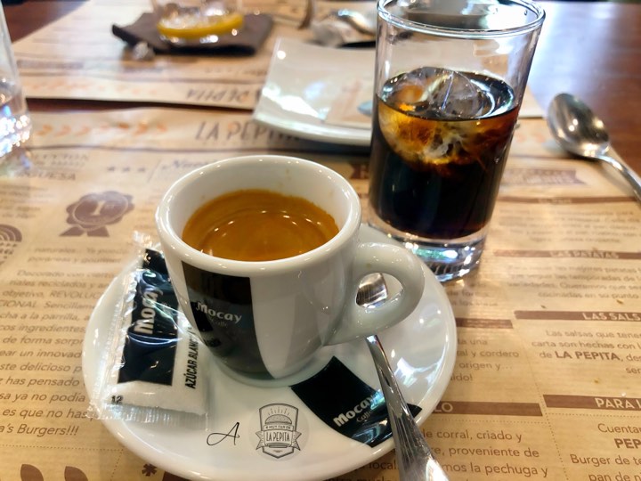 Café solo y licor de café gallego